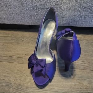 Purple heels from David's Bridal